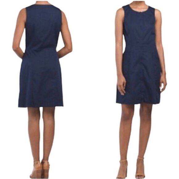 Theory White Bonza Spring Poplin Tank Dress in Size 10 - Picture 2 of 6